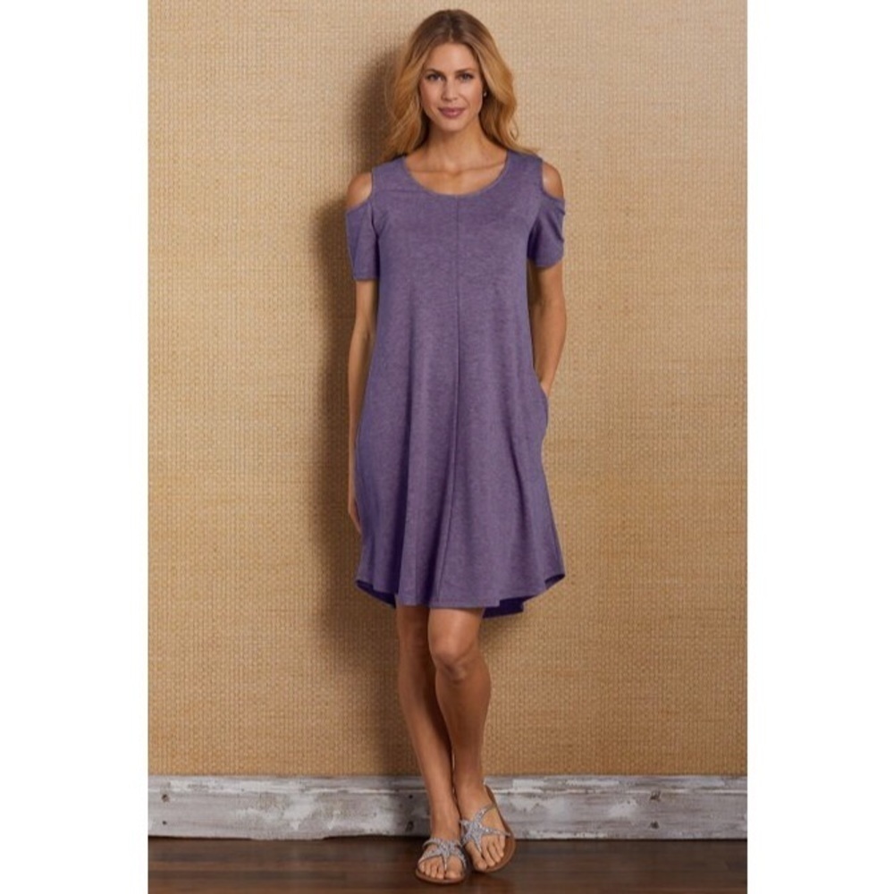 Soft Surroundings Cold Shoulder Swing Dress XS